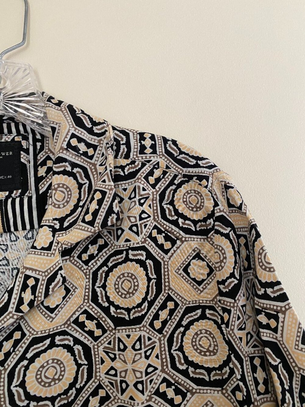 Geometric Pattern Button Up